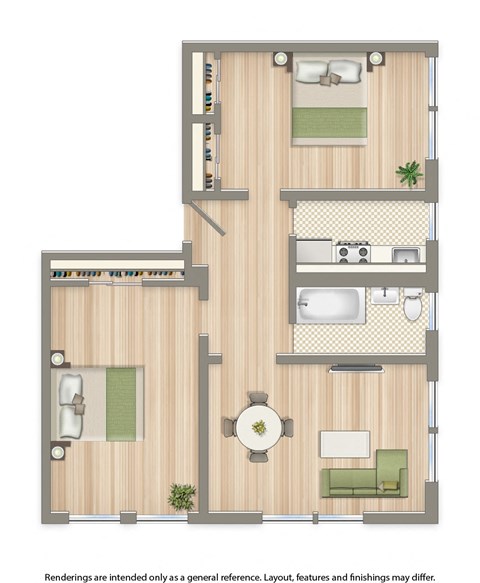 the shawmut apartments 2 bedroom floor plan